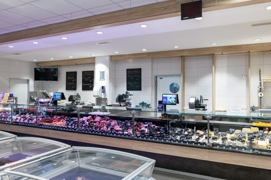 Aufnahme mit Weitwinkel der Frischetheke